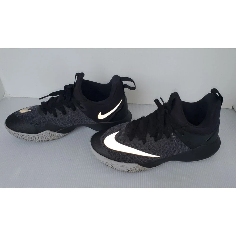 Nike Zoom Shift Mens Basketball Shoes Black Reflective Silver Size US 7 Sneakers